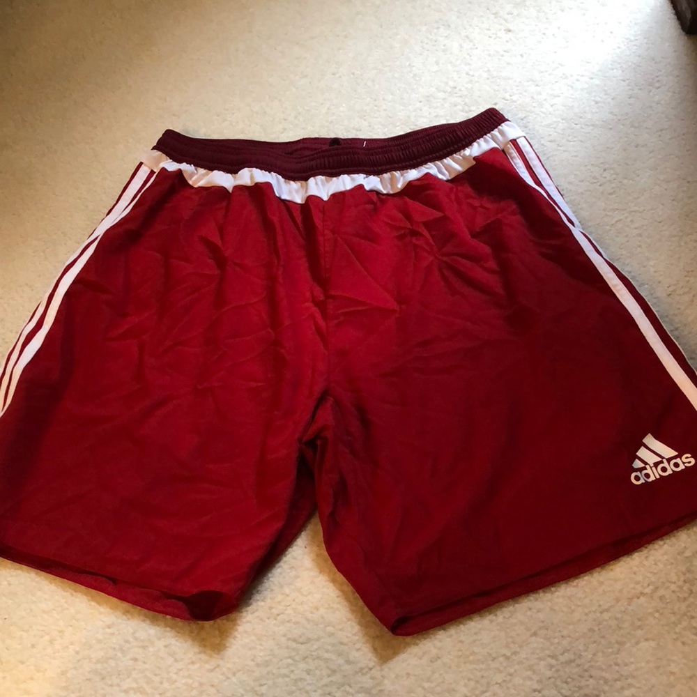 Red Adidas Soccer Shorts